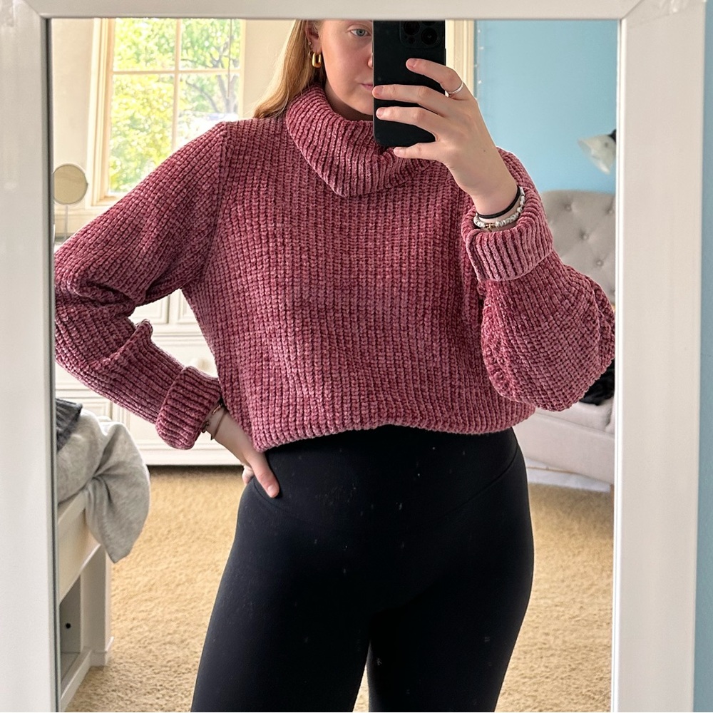Sweater with Swoop Neck